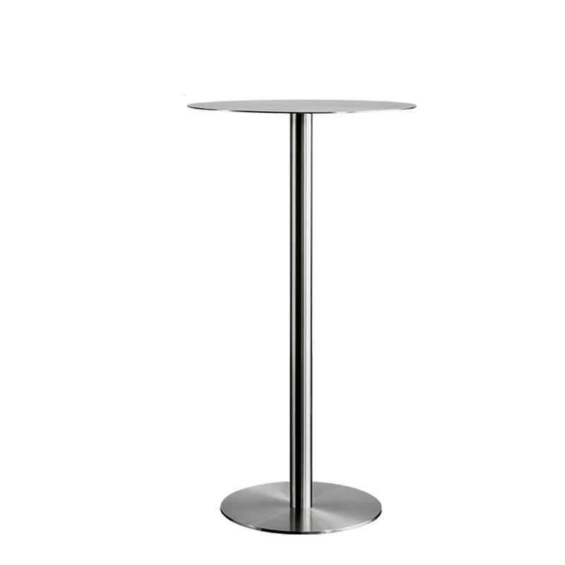 Industrial Metal Bar Dining Table Round Bistro Bar Table with Pedestal