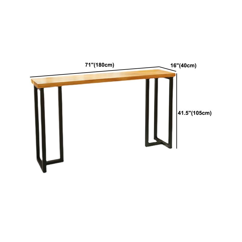 Modern Rectangle Solid Wood Bar Table Set 1/4/7 Pieces Counter Table with Backless Stools