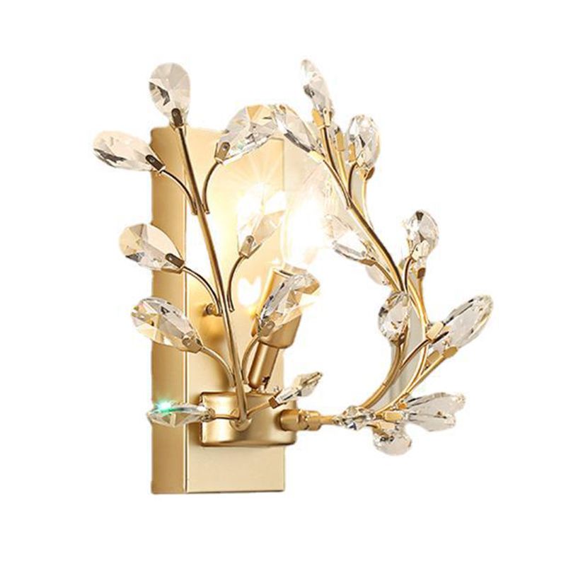 Crystal Unique Shape Wall Sconce Modern Style 1 Light Wall Light Sconce