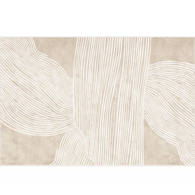 Couleur solide élégante Polyester moderne Polyester Bandeau à bande intérieure Rapis résistant aux taches pour la décoration intérieure