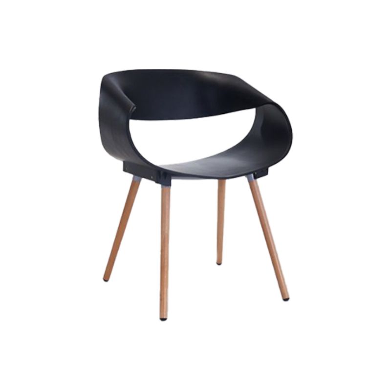 Contemporary Arm Dining Chair Indoor Solid Wood Dining Chair