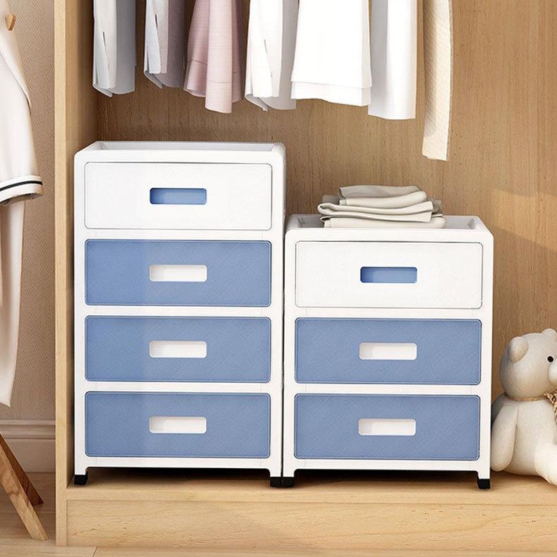 Plastic Bookshelf Contemporary Style Closed Back Bookcase for Office Home Study Room