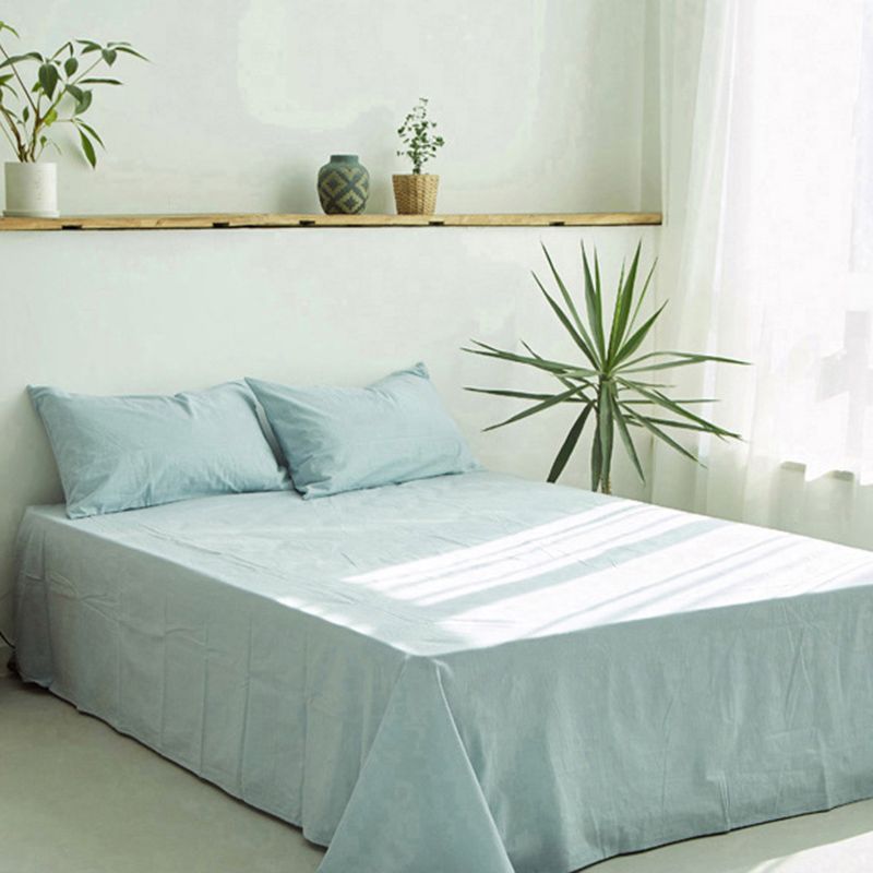 Cotton Sheet Breathable Soft Fade Resistant Whole Colored Bed Sheet Set