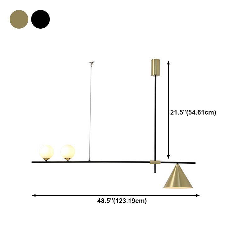 Einfachheit moderne Insel Hell weiße Glas Globus Schattenbeleuchtung für Esszimmer