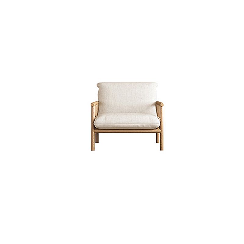 Contemporary Fabric Slipcovered Sofa 30.31" High Solid Wood Sofa