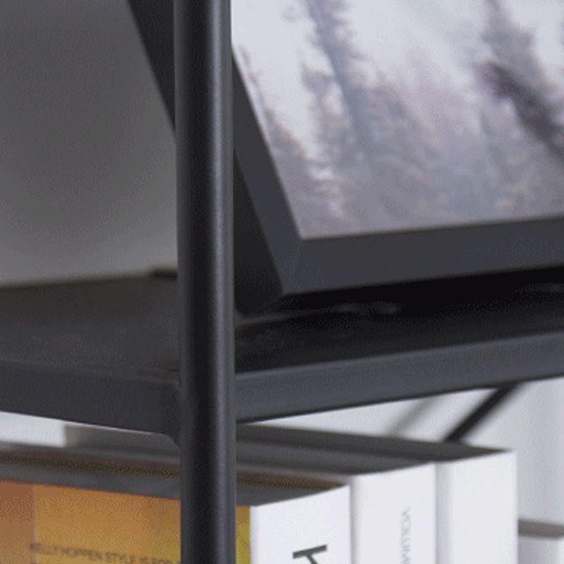 Modern Metal Bookcase Shelf Rectangular Open Bookcase with Shelves