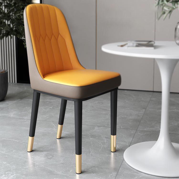 Metal de la cocina del estilo nórdico que cena la silla Parsons que cena la silla lateral sin brazos