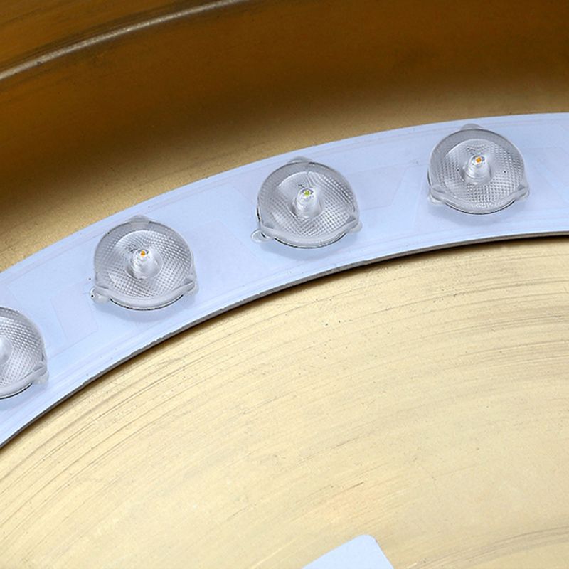 Geometry Shape LED Ceiling Lamp Modern Copper Flush Mount for Balcony