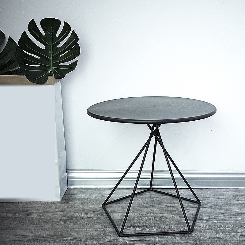 Modern Frame End Table Marble/metal Top Round Side Table for Living Room