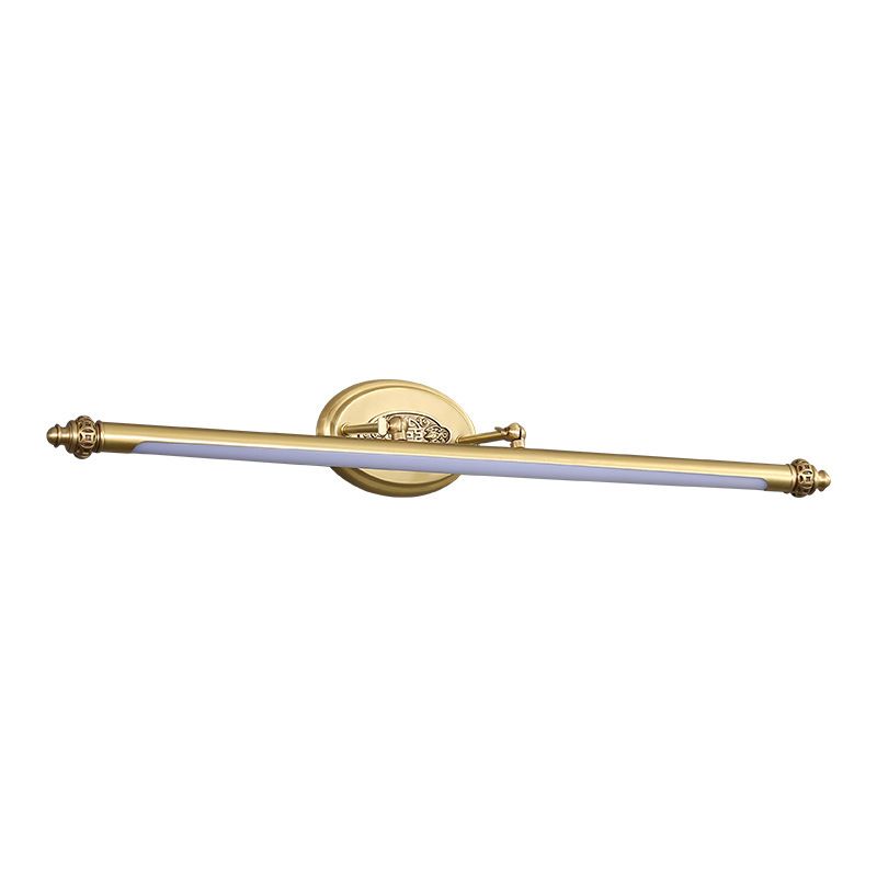 Modern Style Linear Vanity Lighting Fixtures Metal 1 Light Vanity Wall Sconce in Gold