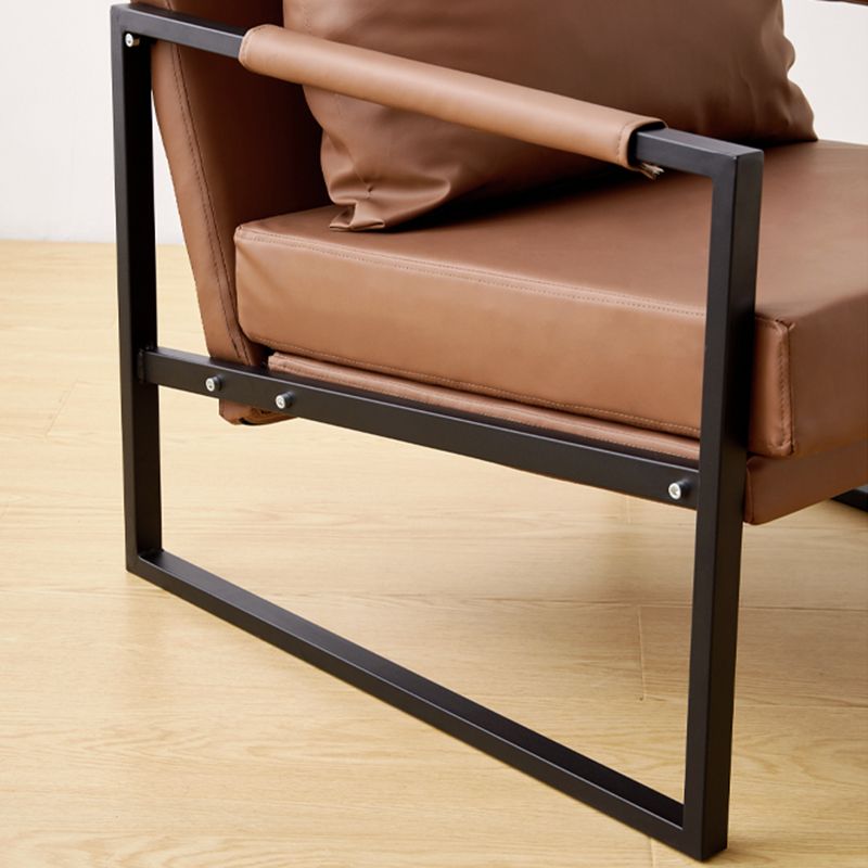 Faux Leather Chair 26.7" L x 28.3"W x 27.5"H Arms Included Chair for Living Room