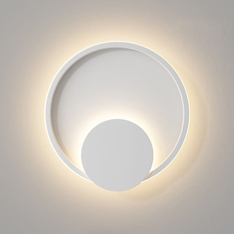 1-Light LED Wall Mount Light Simple Wall Light with Iron Shade for Living Room