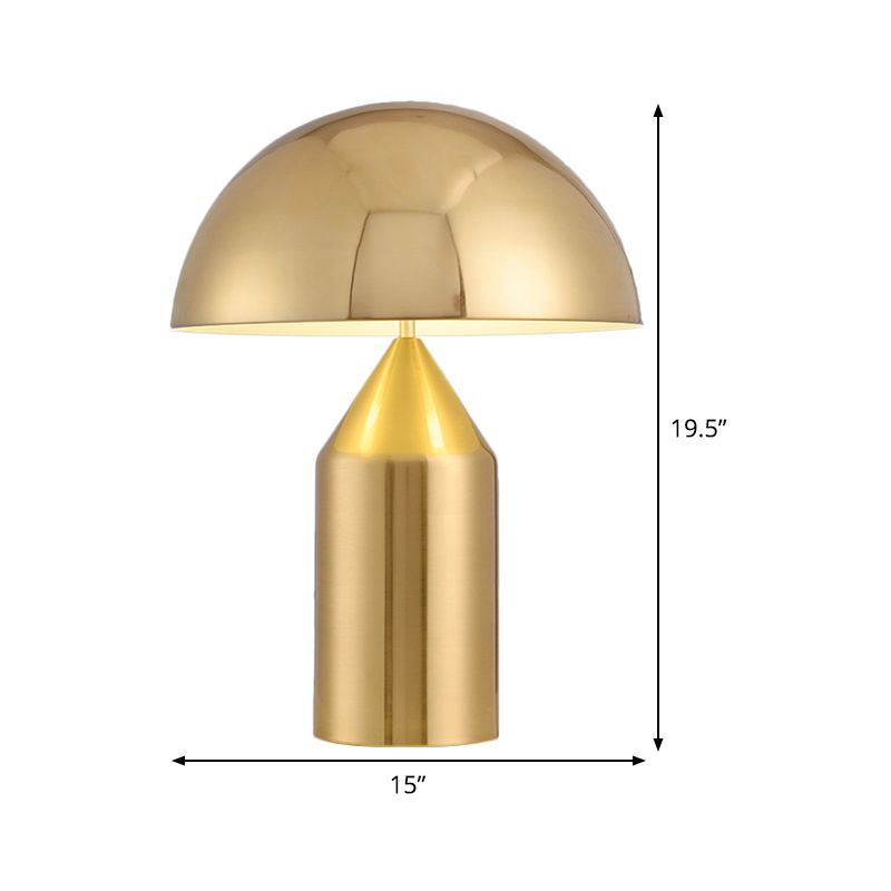 Lampada da comodino Hemisphere Lampada da lettura moderna in metallo da 10"/15" di larghezza a 3 teste, in oro
