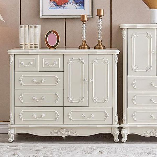 Modern Storage Chest Dresser Wooden Storage Chest with Doors