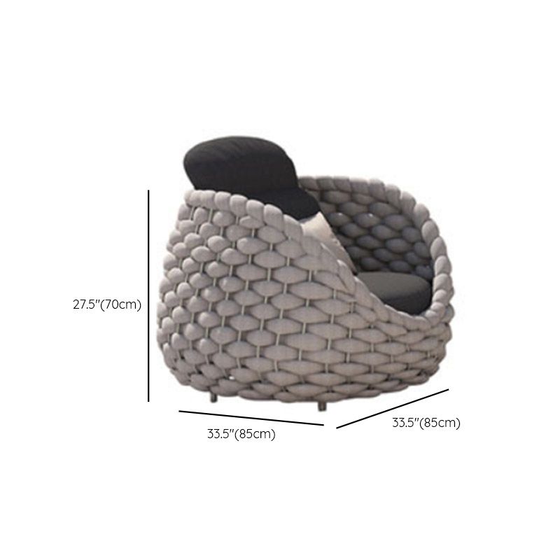 Wicker Patio Sofa Tropical Water Resistant Outdoor Patio Sofa with Cushions