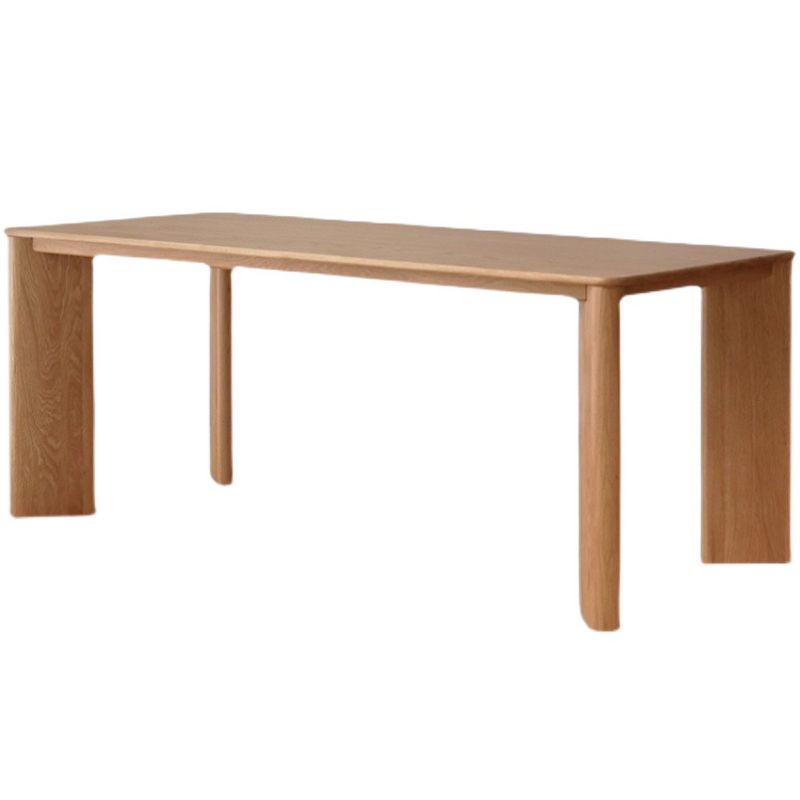 Solid Wood Dining Table Rectangle 4 Legs Dinner Table for Home Use