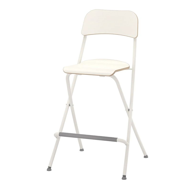 Nordic Wood Folding Barstool Simple Indoor Tall Stool with Square Seat, 1 Piece