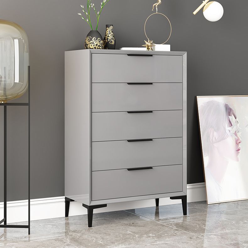 Contemporary Vertical Chest Wood Chest with Drawers for Bedroom