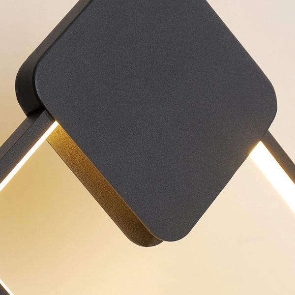 Moderne künstlerische LED Hanging Lampe Lacked Iron Linear Pendellicht mit Acrylschatten