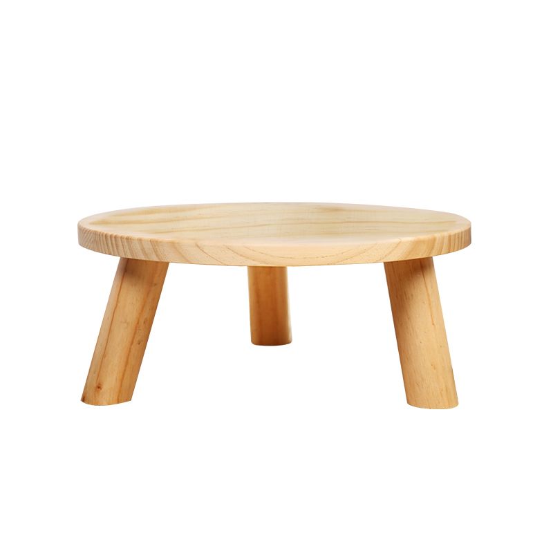 7.8'H Modern 3 Legs Wooden Base Round Coffee Table for Apartment Bedroom