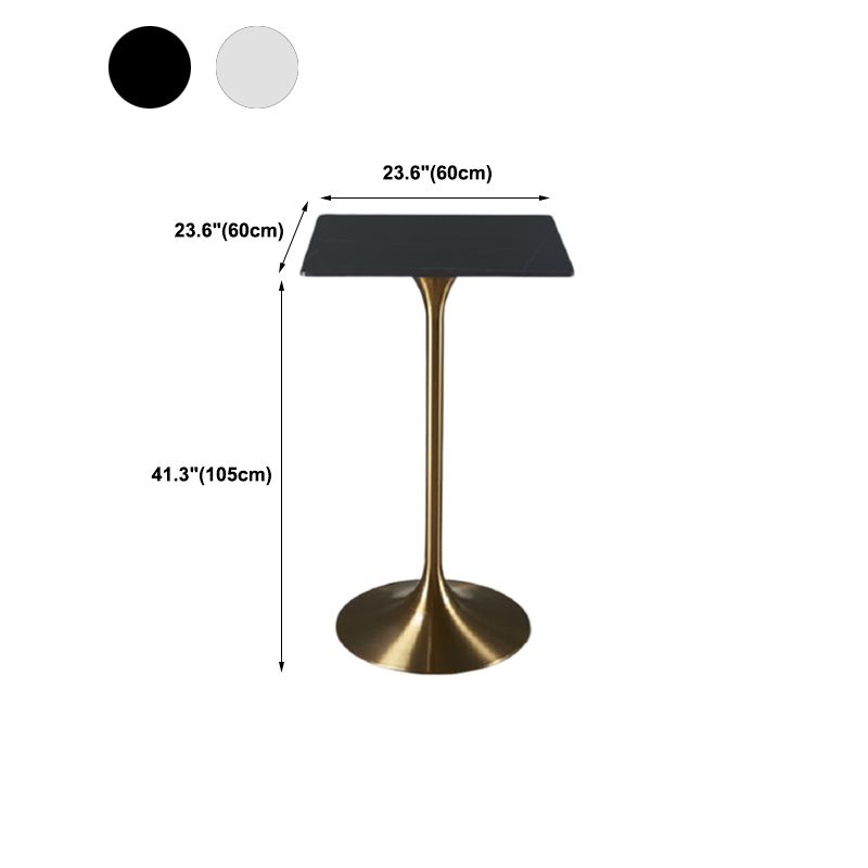 41.3"H Bar Dining Table Pedestal Sintered Stone Bar Height Cocktail Table