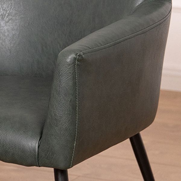 Fauteuil de maison scandinave rembourré, dossier Parsons, chaise de salle à manger simple en métal
