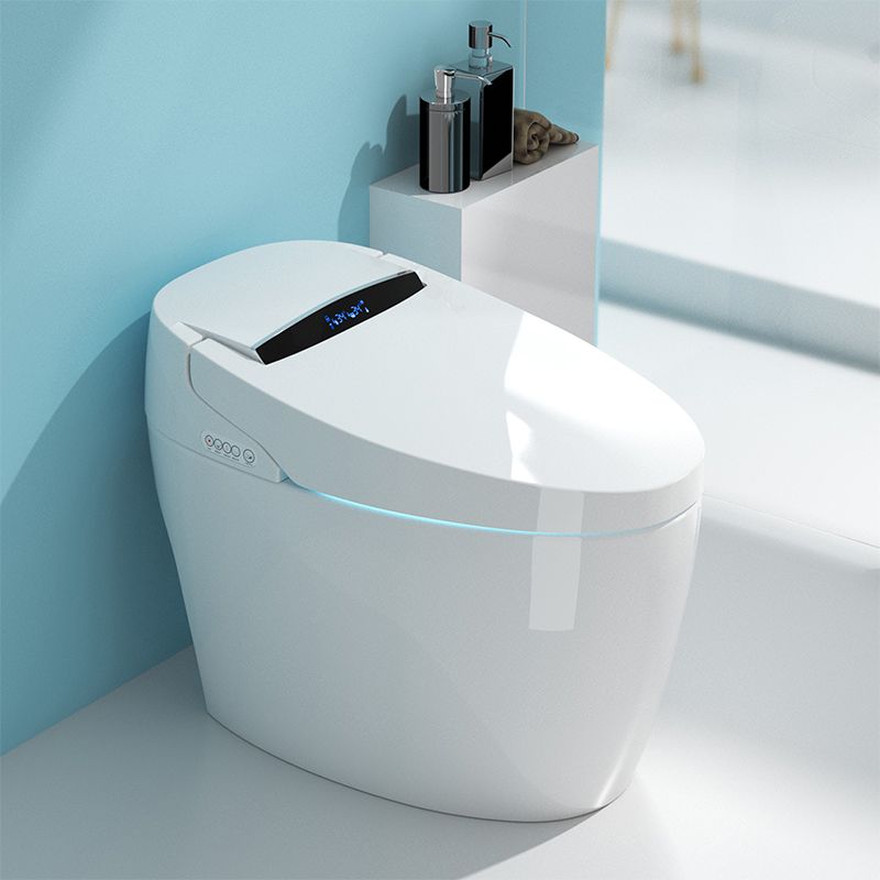 Modern Floor Mounted Flush Toilet Siphon Jet White Toilet Bowl with Seat for Washroom