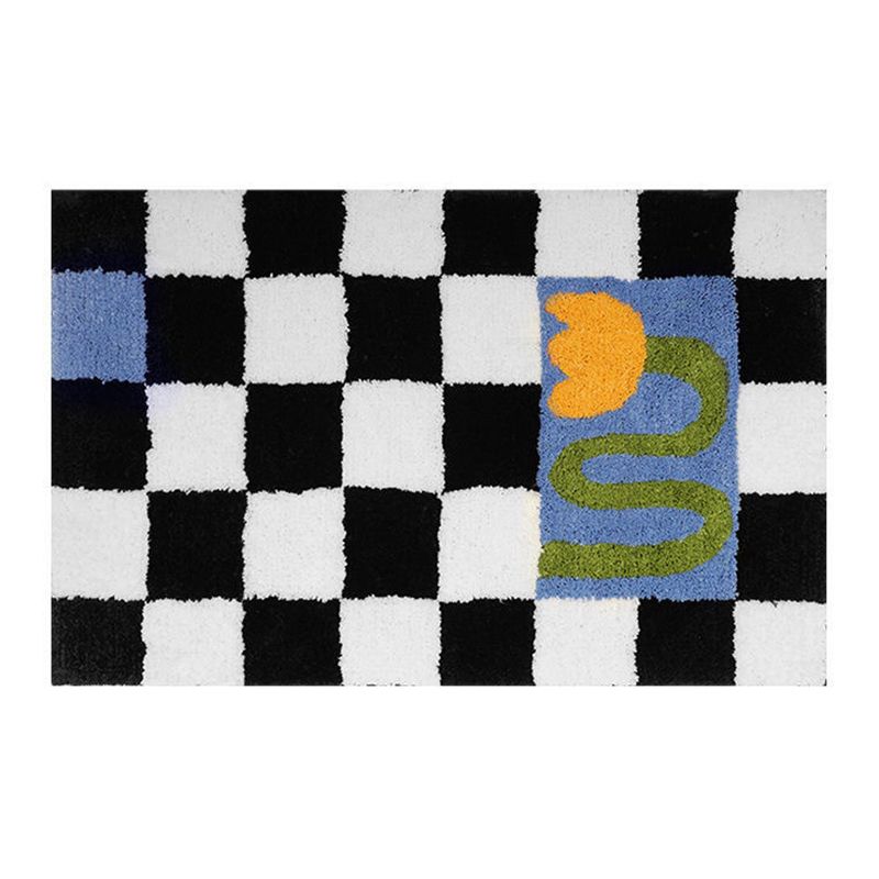 Alfombra de alfombra simple simple alfombra interior de la cuadrícula interior de la alfombra sin deslizamiento para la decoración del hogar