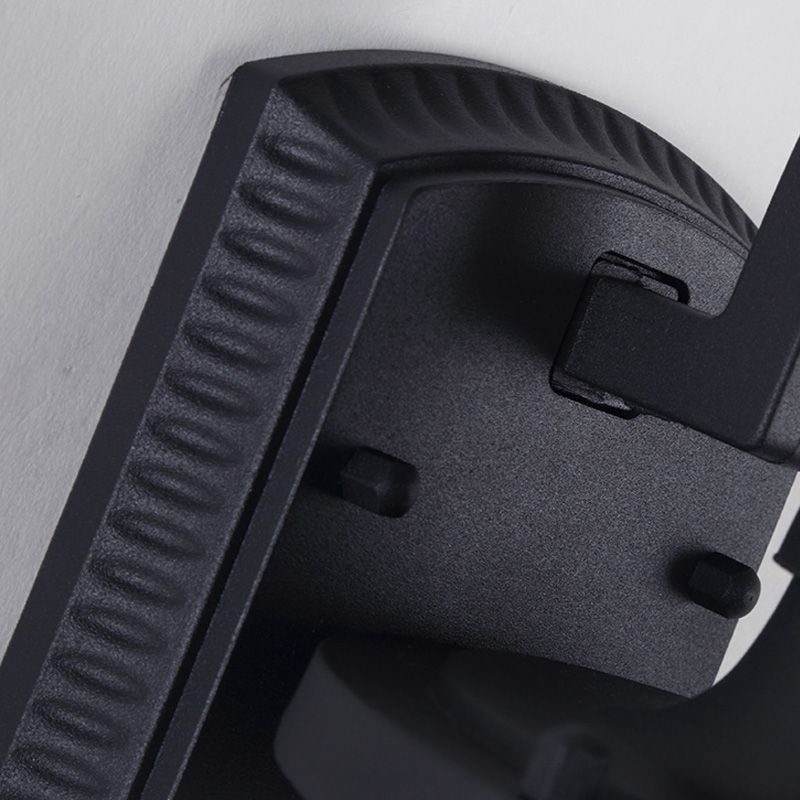 Schwanenhals -Außenwandleuchte Industrieblasenglas 1 hellschwarze Verleitung mit gebogenem Arm