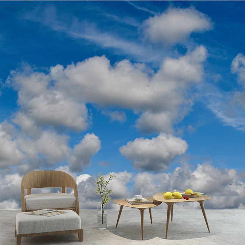 Sun and Clounds Mural Wall Paper Home Decorations for Kitchen Living Room
