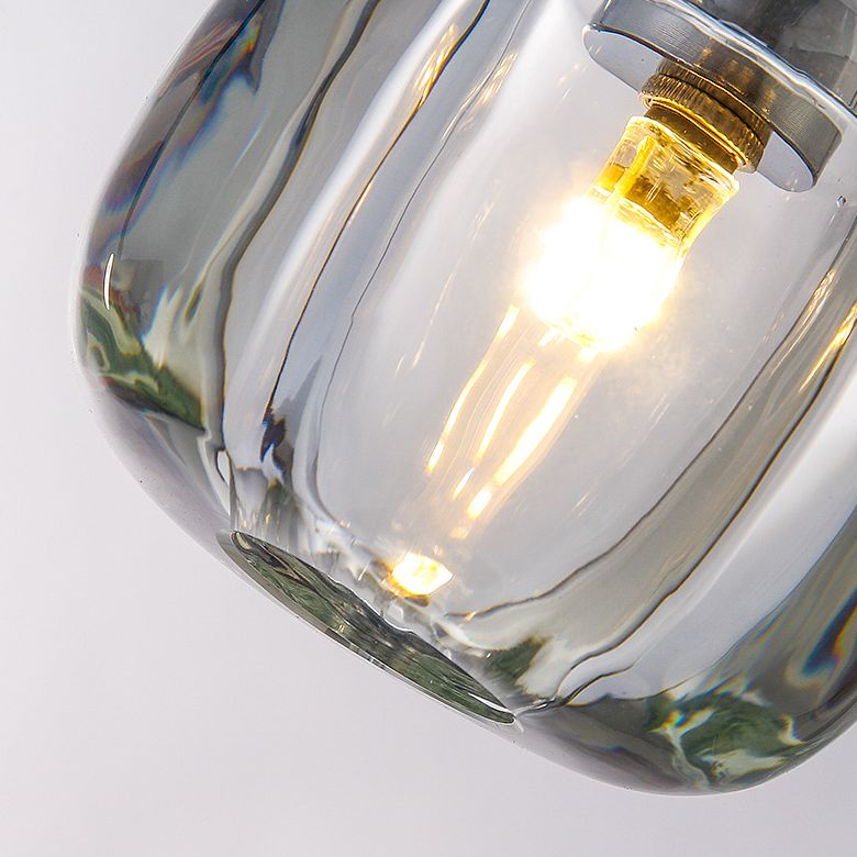 Melon Shaped Dining Room Pendulum Light  Crystal 1-Light Postmodern Minimalist Hanging Lamp Kit