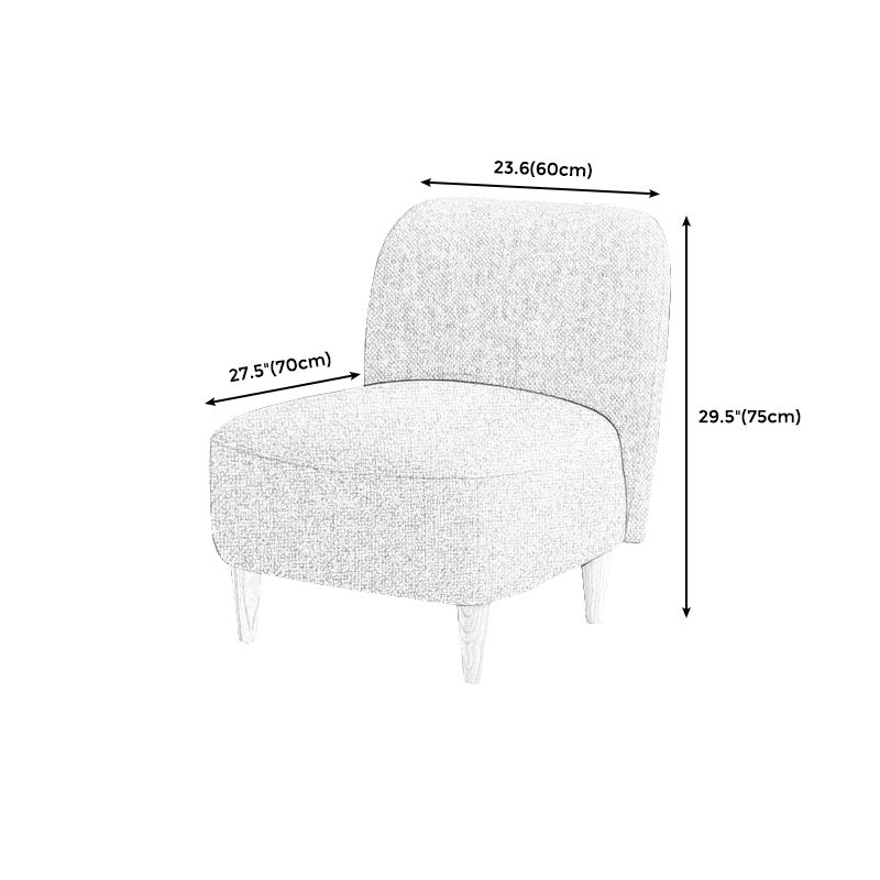 Scandinavian Recessed Arm Standard Tight Back for Living Room