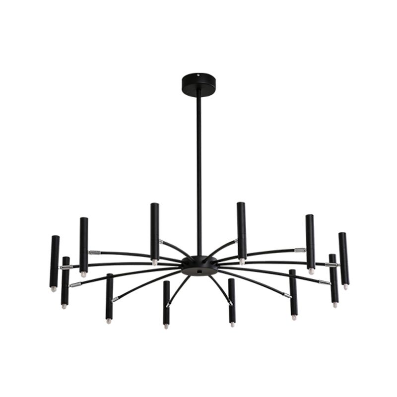 Linear Chandelier Light Fixtures Modern Multi-Head Suspension Pendant Lamps for Living Room