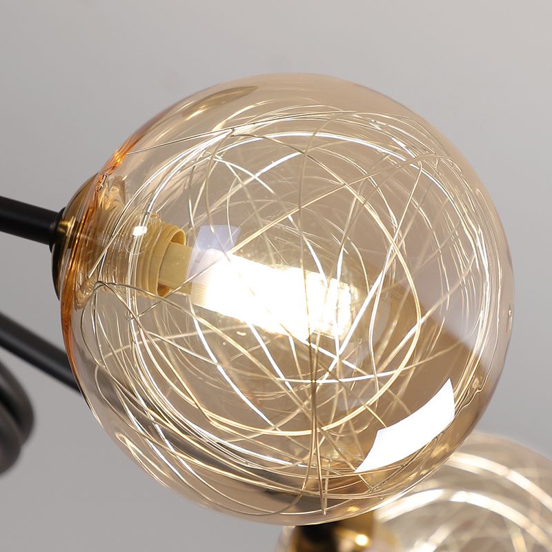 Modern Led Chandeliers Pendant Light Globes Hanging Ceiling Lights Clear Glass
