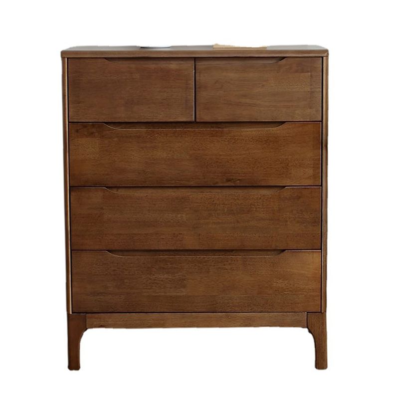 Contemporary Home Storage Chest Rubber Wood Chest with Drawers