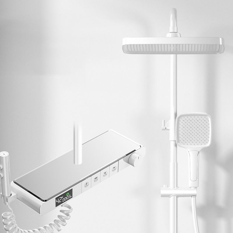 Modern Shower Set Pure Color Adjustable Spray Pattern Shower Head Combo