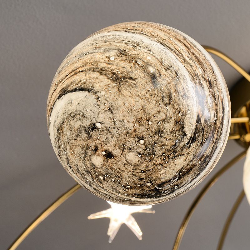 Planet Kids Room Flush Mount Lampe enracinée LIGHT DE 12 LIGHT NORDIQU