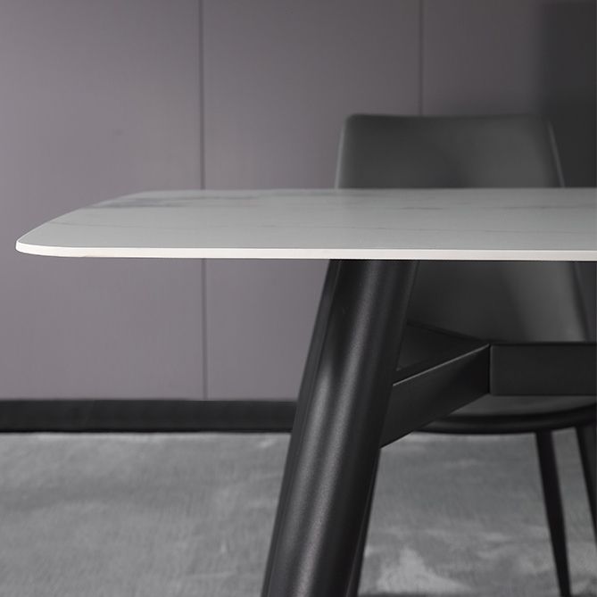 Modern 1/4/5/7 Pieces Dining Set Sintered Stone Top Dining Table with Leather Chairs