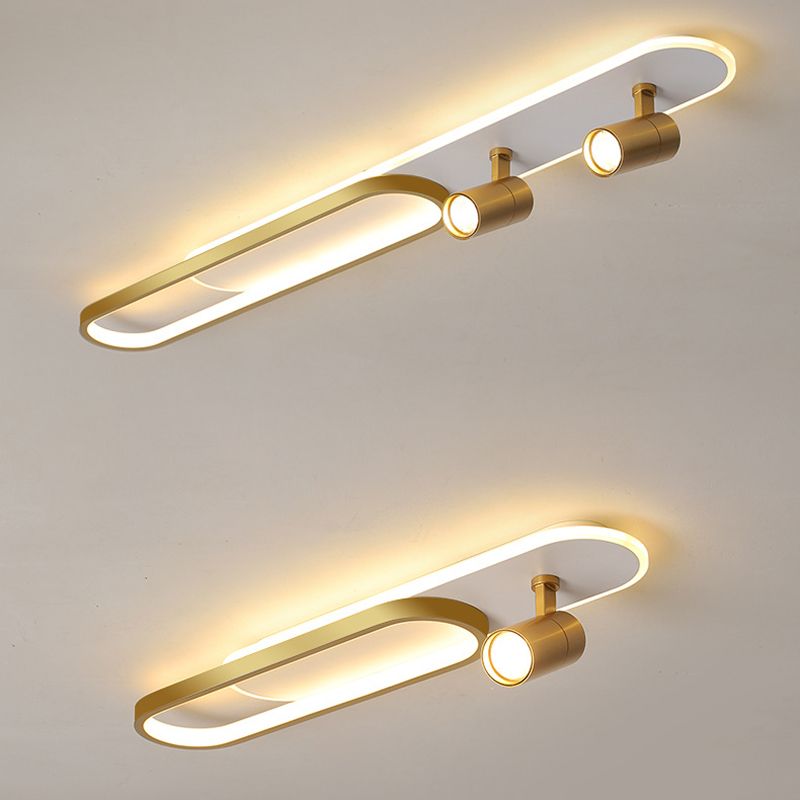Eigentijdse LED-plafondlamp met inbouwverlichting voor woonkamer