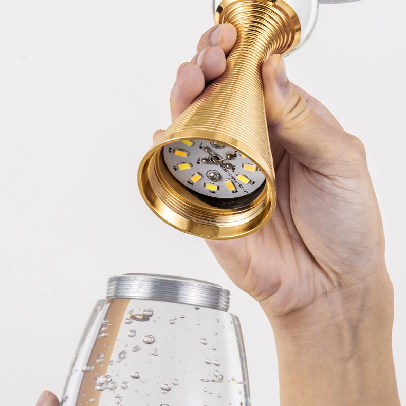 Nordic Style LED Sconce Light Fixture Teardrop Wall Lighting Fixture with Crystal Shade