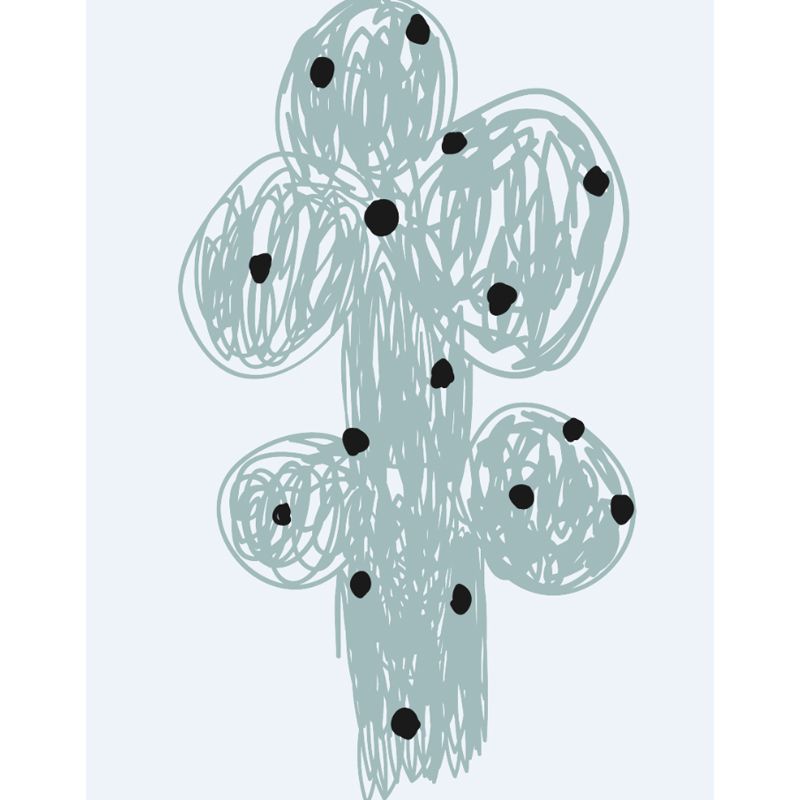 Full Size Plant Wallpaper Mural Stain-Proof Contemporary Living Room Wall Covering