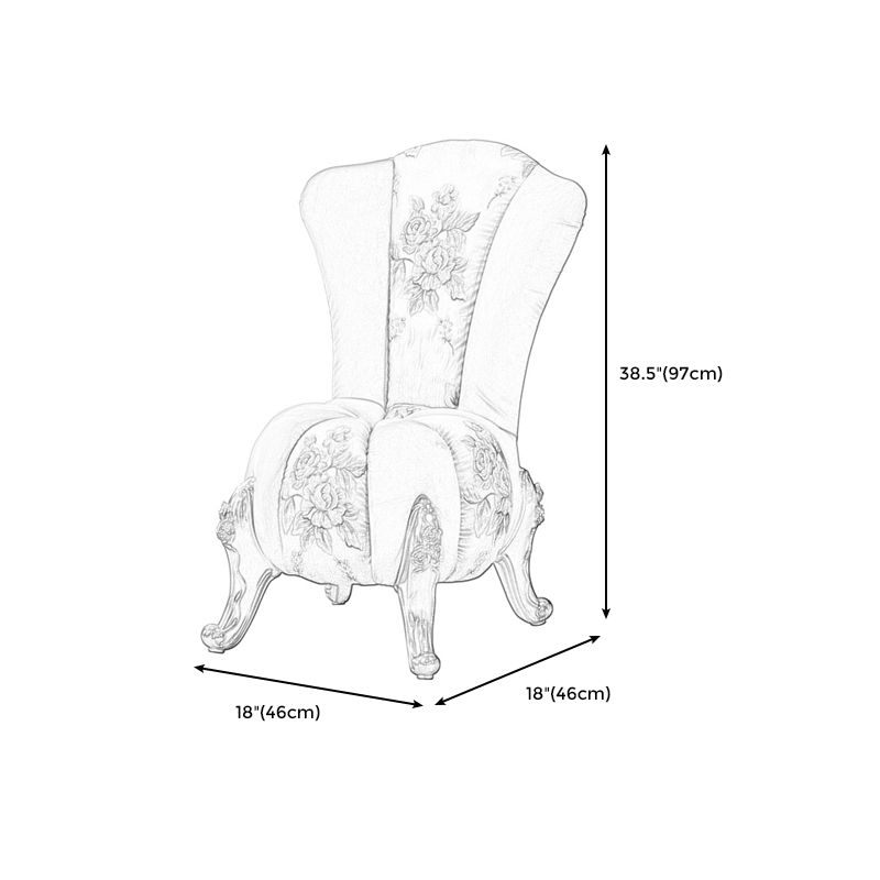 18.11"L x 18.11"W x 38.19"H Velvet Pillow Back Armless Chair