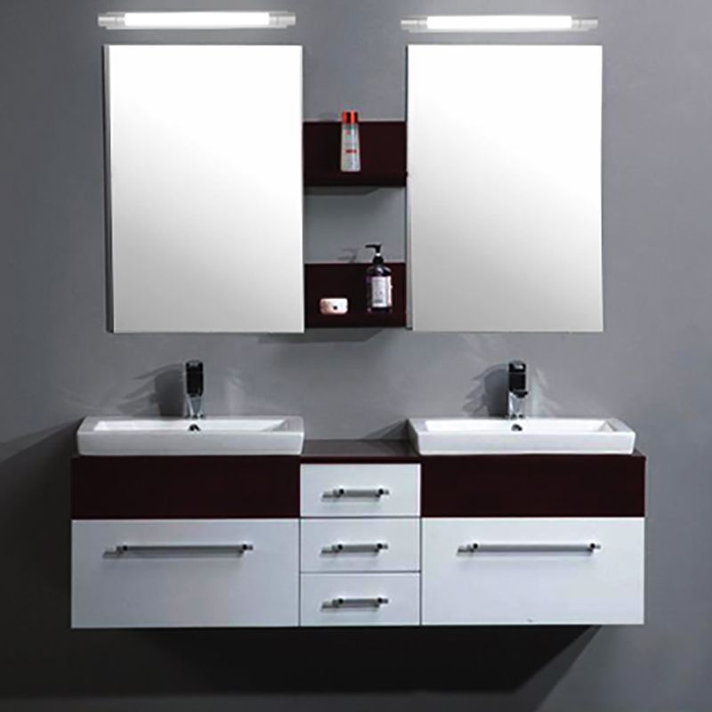Modern Silver Mirror Front Light LED Vanity Light with Plastic Shade for Bathroom