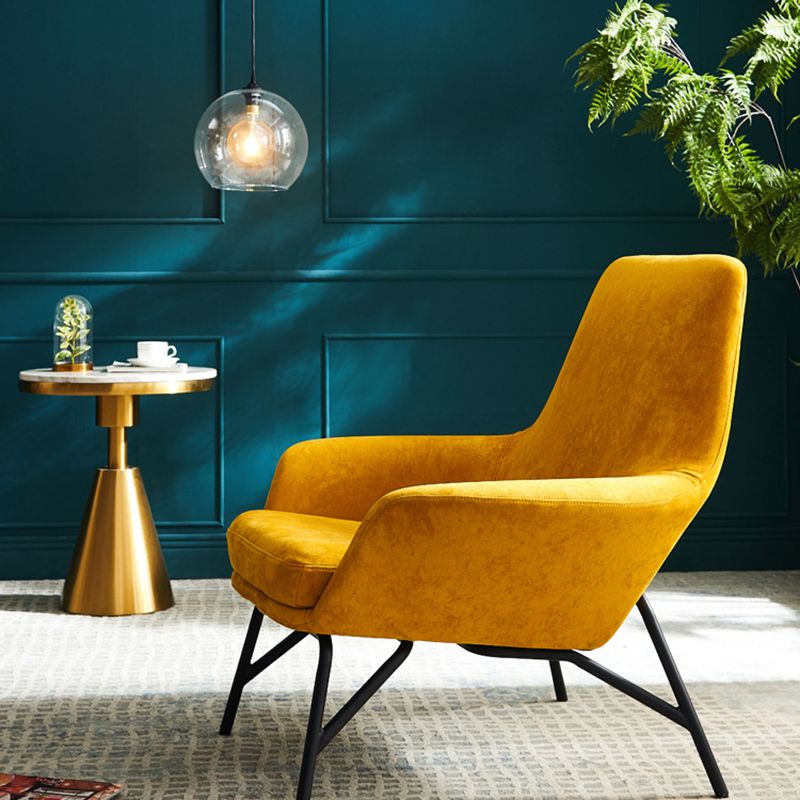 Contemporary 27.56" W Flared Arms Armchair with MW Base for Living Room