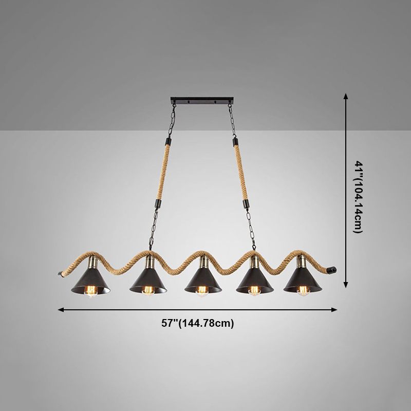 Luz de colgante colgante colgante de cono de estilo industrial lámparas colgantes de metal