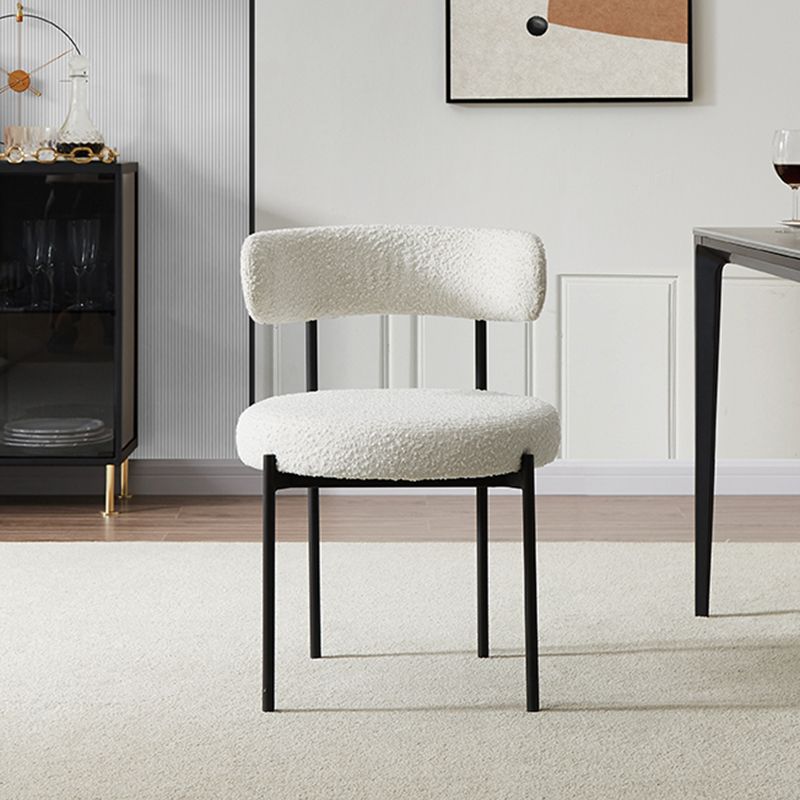 Open Back Dining Side Chair Contemporary Armless Dining Chairs