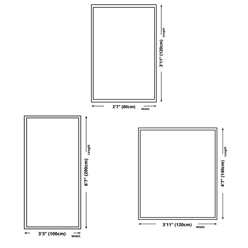 Luxury Indoor Rug Contrast Panel Carpet Easy Care Polyester Anti-Slip Carpet for Home Decor