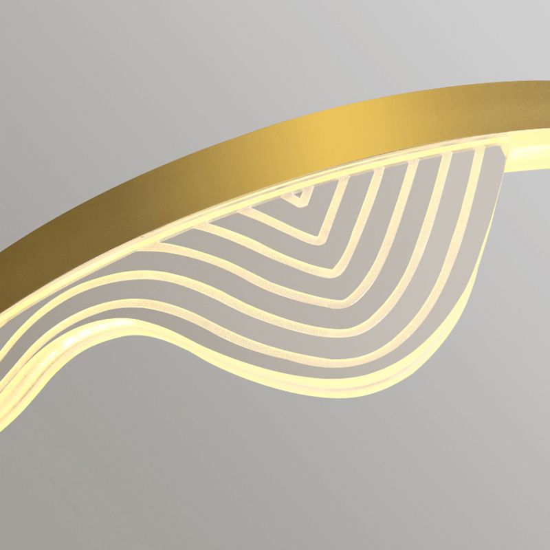 Circular Ceiling Light Fixture Modern Style Metal LED Bedroom Ceiling Fixture