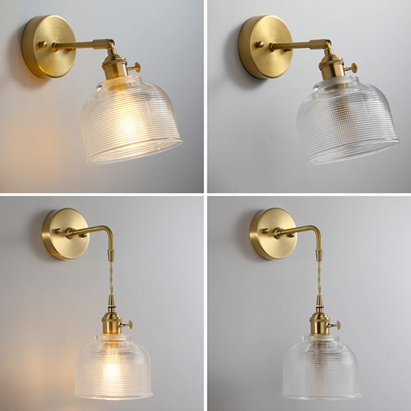 Glass Geometric Wall Sconces Industrial Style 1 Light Wall Mounted Lamps