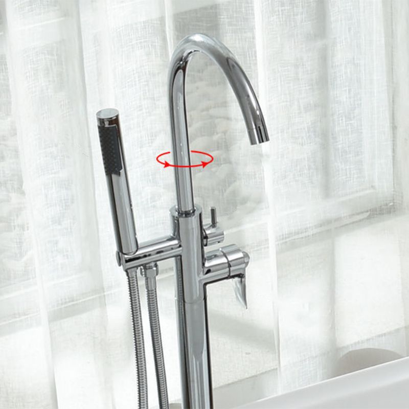 Freestanding Acrylic Bathtub White Modern Center Back to Wall Bath